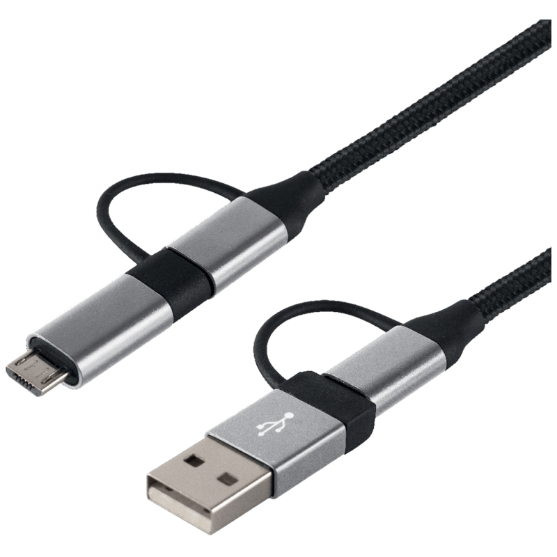 home USB MULTI, USB 4u1 kabel, 1.5m, crni