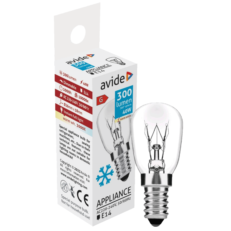 Avide Cooling Bulb 40W E14, LED Žarulja za hladnjak, 40W, E14, 3000K