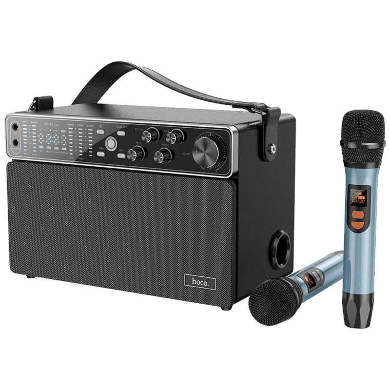 hoco. BS50 Chanter, bežični zvučnik sa mikrofonom, BT, 60W, karaoke, crni