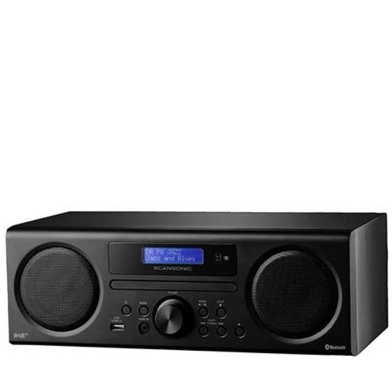 Scansonic DA310 FM/DAB+/CD, Bluetooth radio, crni