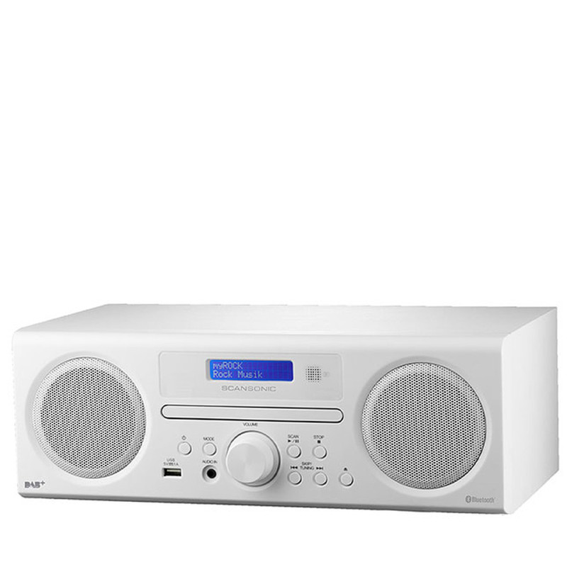 Scansonic DA310 FM/DAB+/CD, Bluetooth radio, bijela