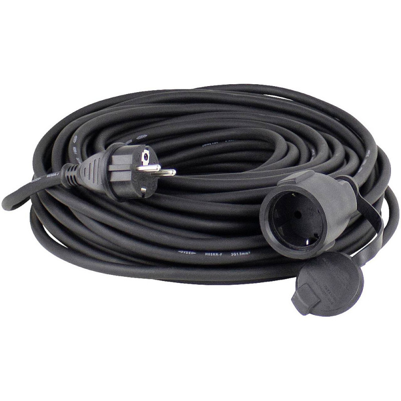 As Schwabe 60370, produžni kabel, gumeni, 25m, crni