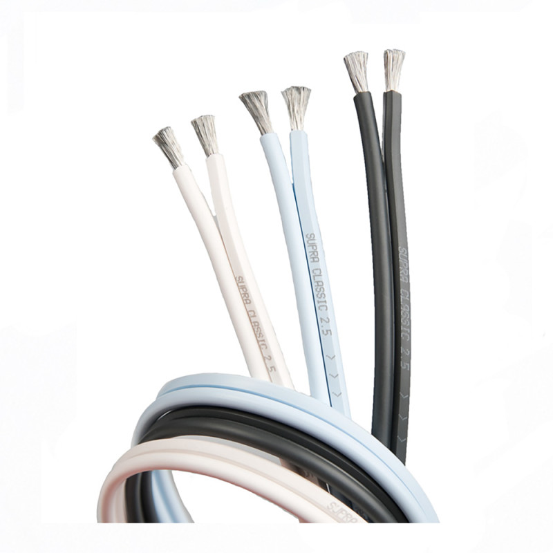 Supra CLASSIC 2x2.5, zvučnički kabel, bijeli, 1m