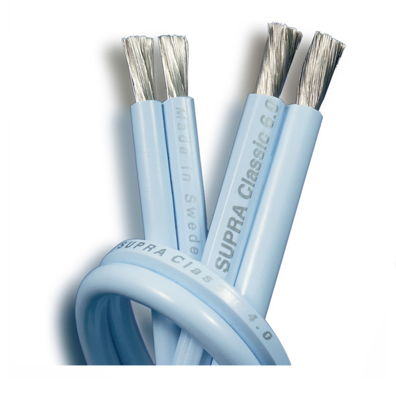 Supra CLASSIC 2x6.0, zvučnički kabel, plavi, 1m