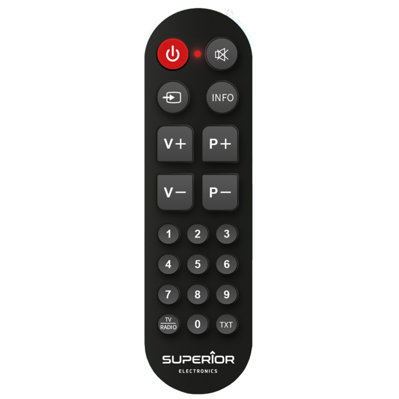 Superior RC Ready4, daljinski upravljač za LG / Sam. / Sony / Pan. smart TV prijemnike, crni