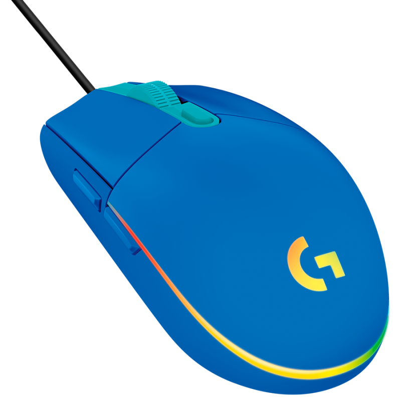 Logitech G102 LIGHTSYNC, žičani optički miš, gaming, RGB, plavi