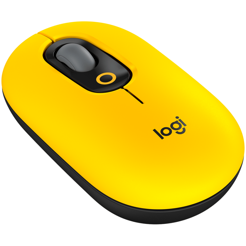 Logitech POP, bežični optički miš, BT, žuto-crni