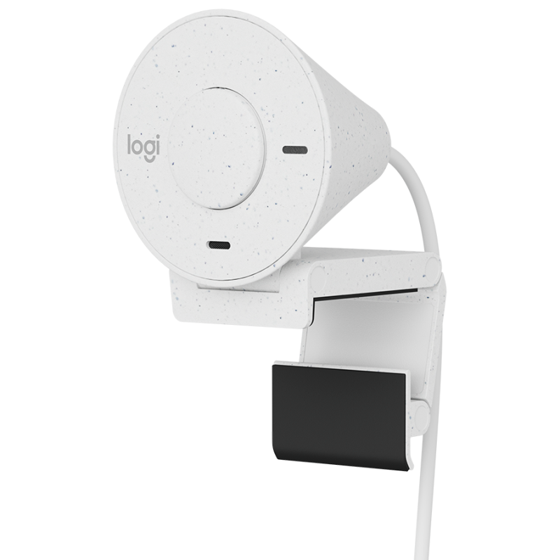 Logitech BRIO 300, web kamera, FHD, kvačica, bijela