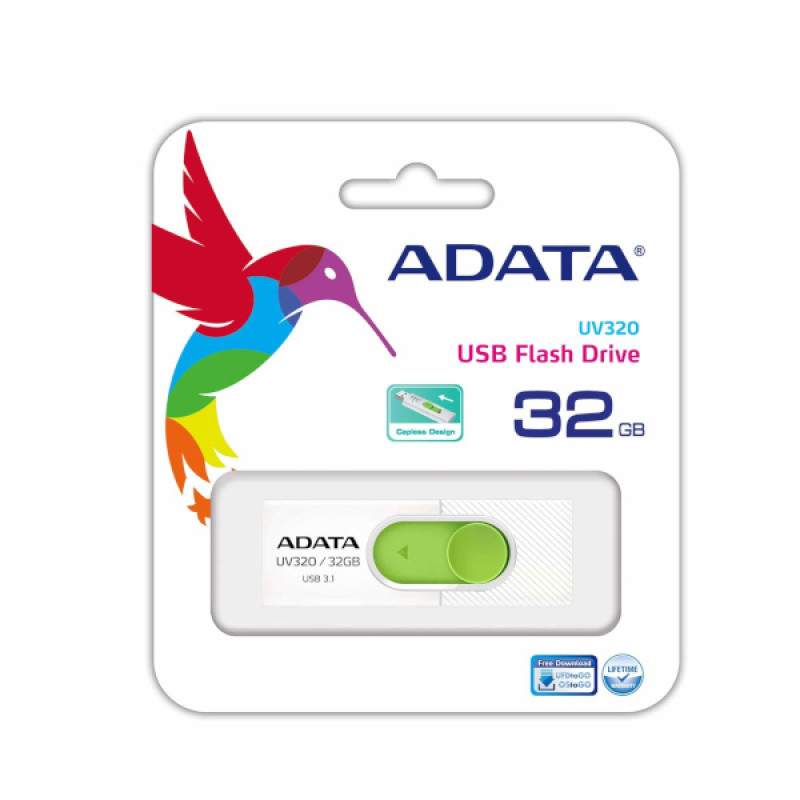 Adata UV320, 32GB, USB 3.2, bijelo-zeleni
