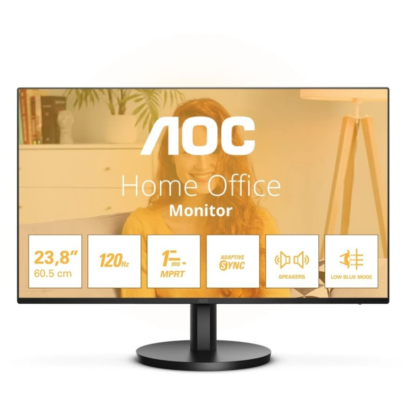 AOC 24B3QA2, 23.8inch, IPS, FHD, DP, HDMI, VGA, 120Hz