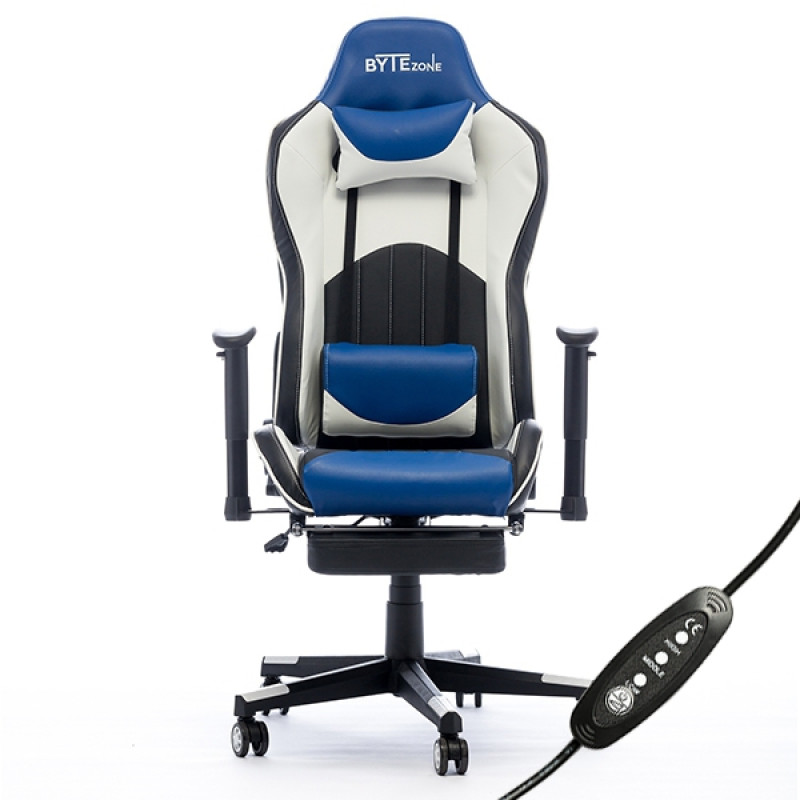 Bytezone DOLCE, gaming stolica s masažnim jastučićem, do 120kg, crno-plava