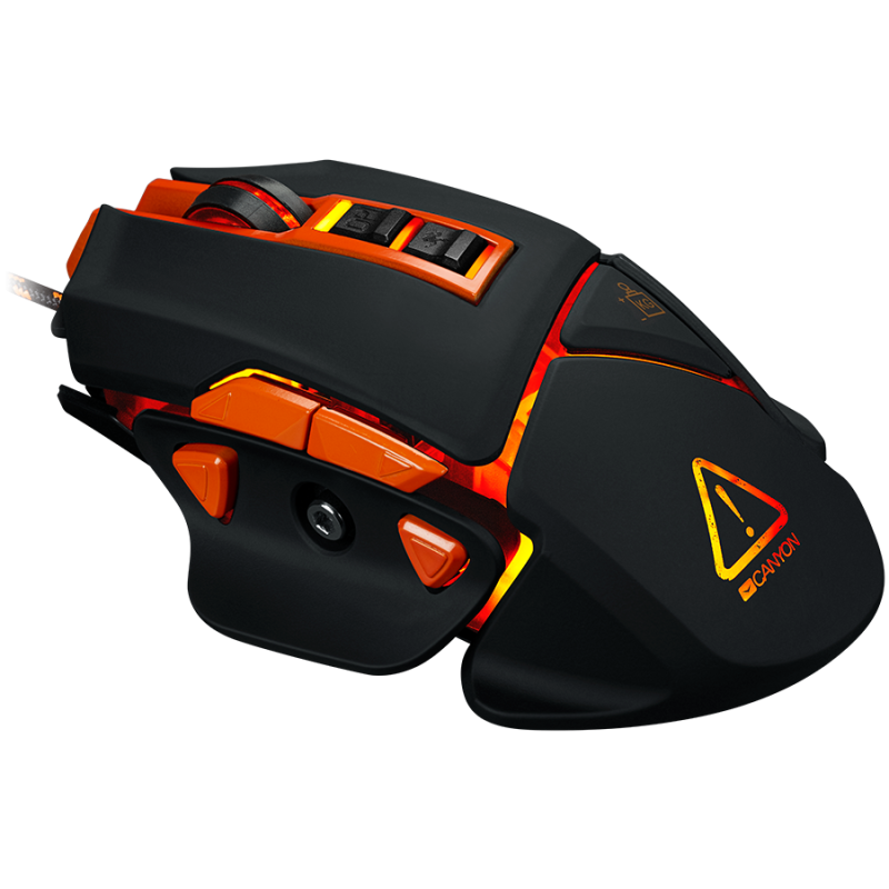Canyon GM-6, žičani optički miš, gaming, crno-narančasti