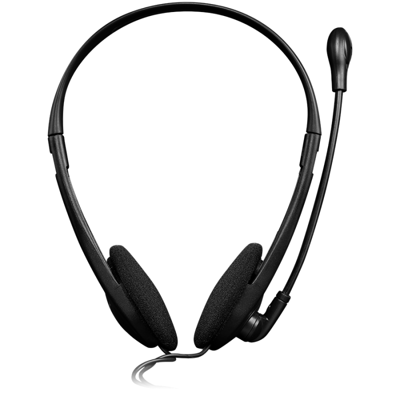 Canyon HS-01, žičane slušalice s mikrofonom, crno-narančaste