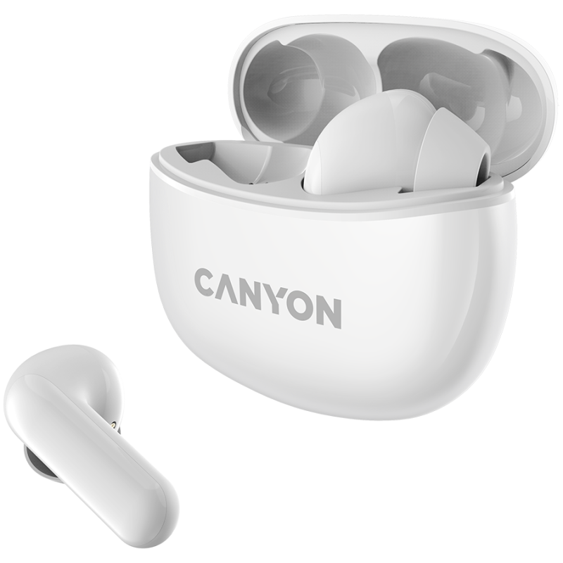 Canyon TWS-5, bežične slušalice s mikrofonom, Bluetooth, bijele