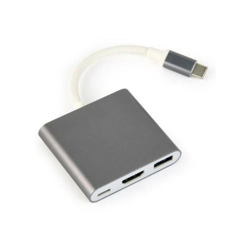 GembirdA-CM-HDMIF-02-SG, USB-C HUB, sivi