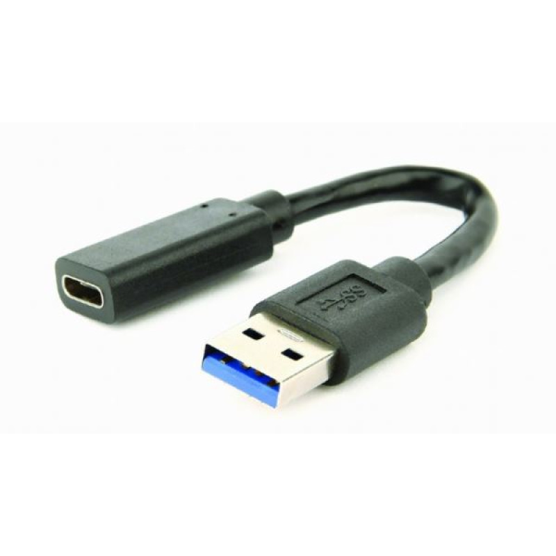 Gembird USB-A M / USB-C F adapter kabel, 0.1m, crni