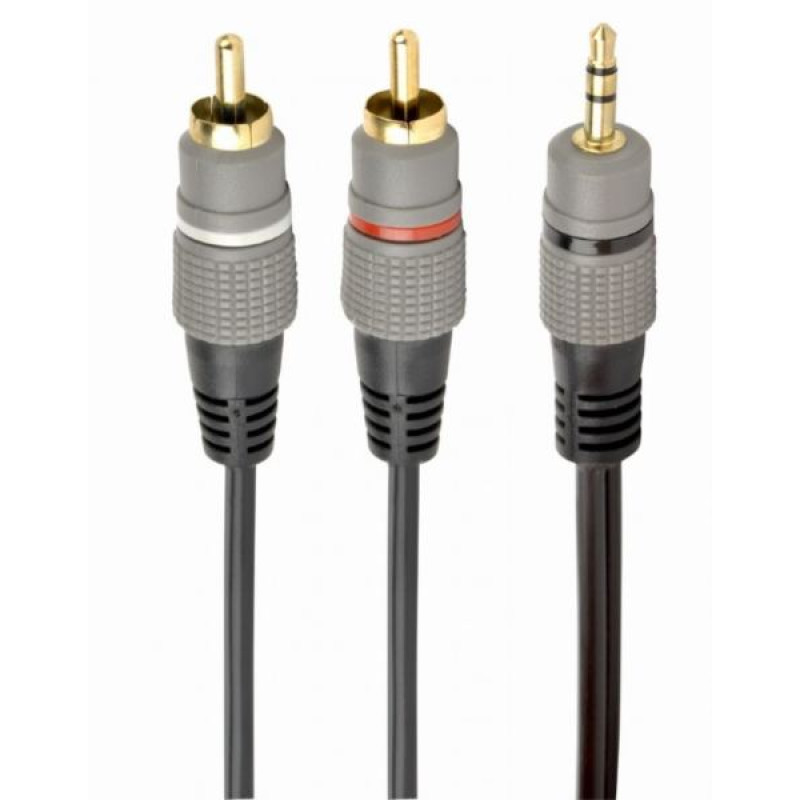 Gembird CCA-352-2.5M, 3.5mm stereo plug  / 2 x RCA kabel, 2.5m