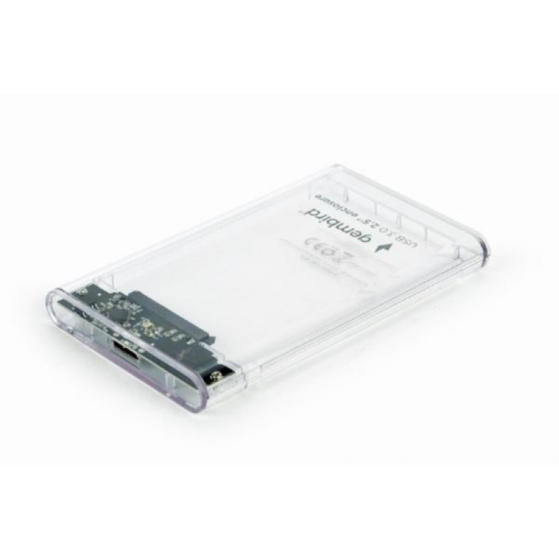 Gembird USB 3.0 2.5inch kućište, za 9.5mm drive, transparent plastic