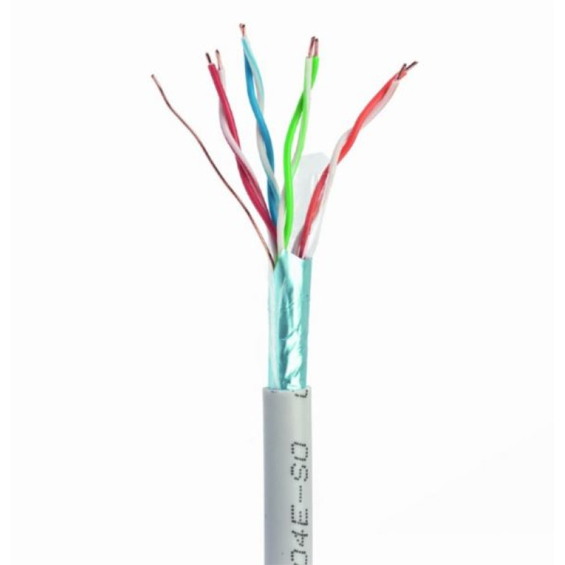 Gembird FPC-5004E-SO100C, CAT5e FTP kabel, 100m, sivi