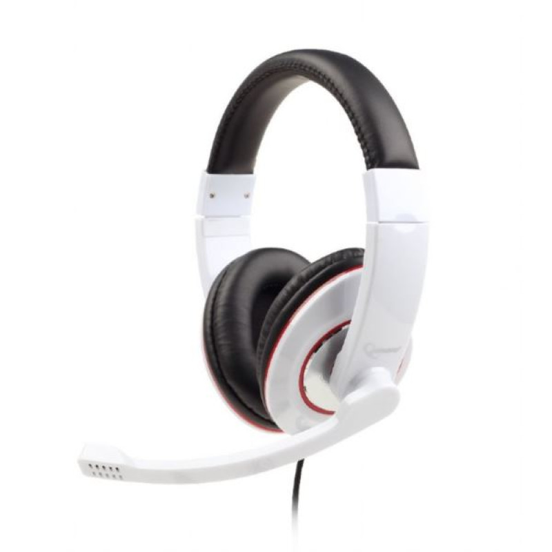 Gembird MHS-001-GW, žičane slušalice s mikrofonom, 3.5mm, 1.8m, bijele