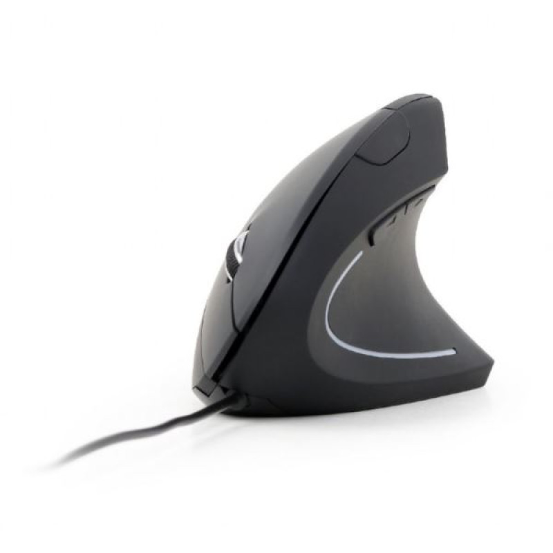 Gembird MUS-ERGO-01, žičani optički miš, ergonomski, crni