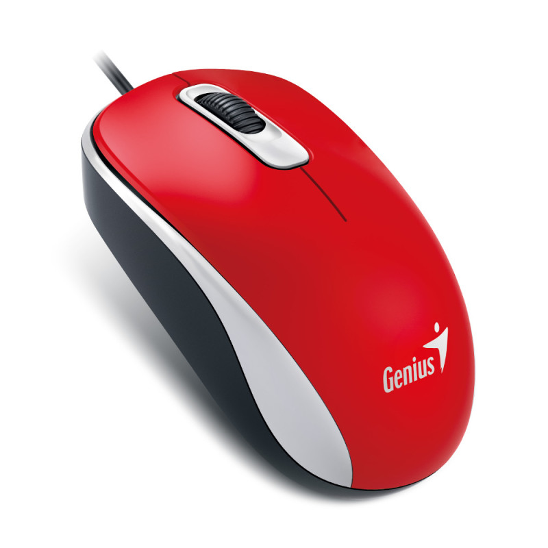 Genius DX-110, žičani optički miš, crveni