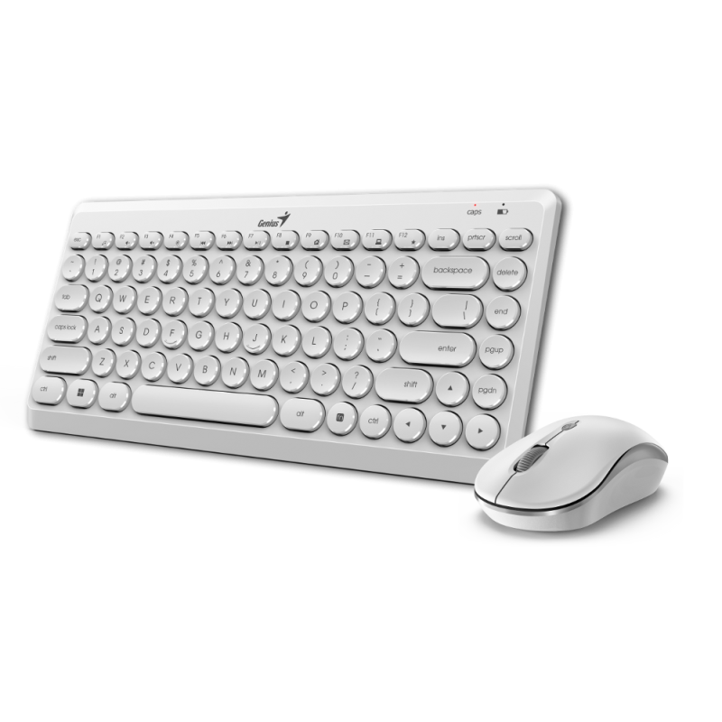 Genius Luxemate Q8000, combo, bežična tipkovnica, miš, bijeli