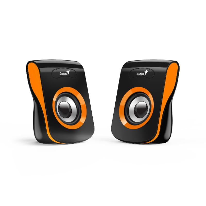 Genius SP-Q180 2.0 zvučnici, 6W, USB + 3,5mm, narančasti