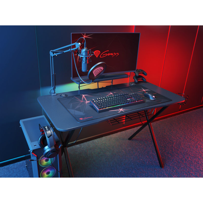 Genesis Holm 300 RGB, gaming stol, crni