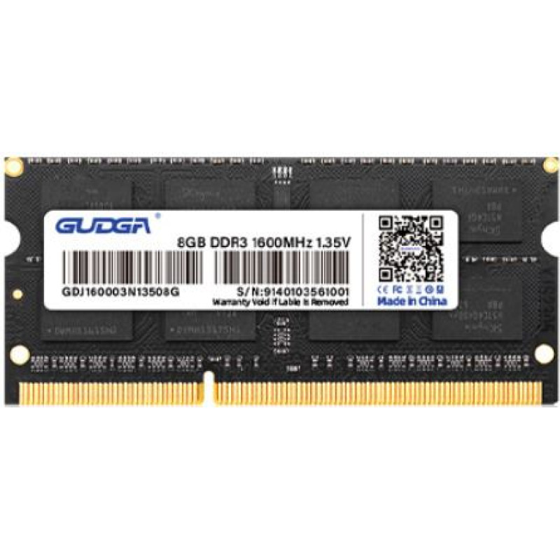 Gudga SODIMM, 8GB, 1600MHz, DDR3