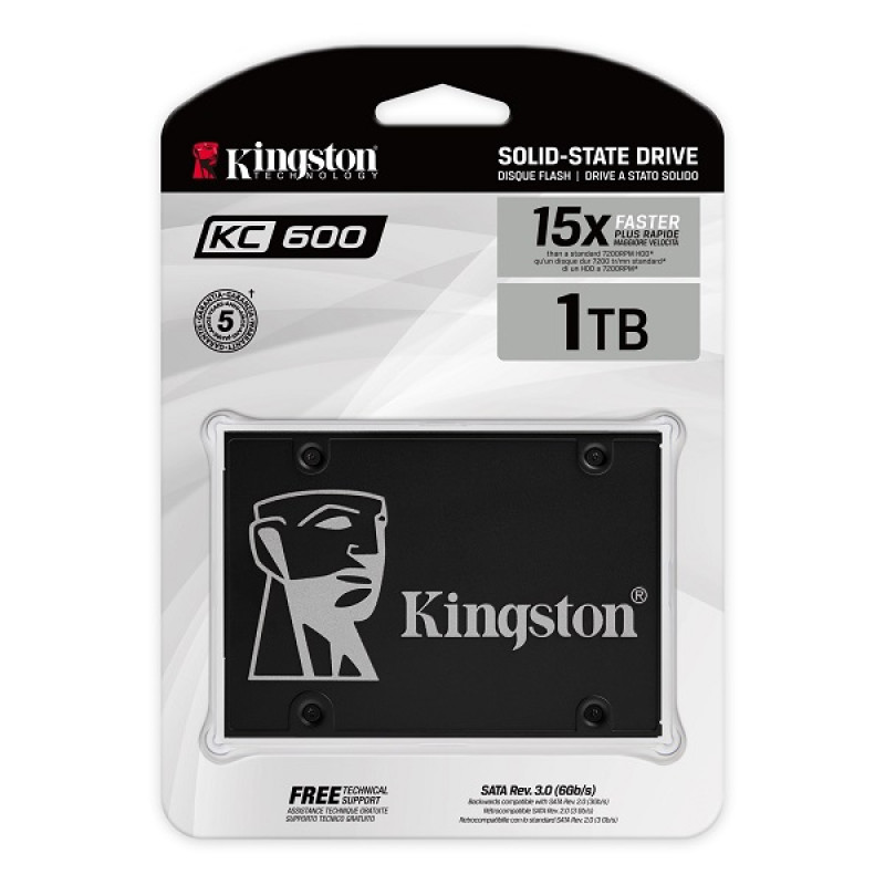 Kingston SSD KC600, 1TB, R550/W520, 7mm, 2.5inch