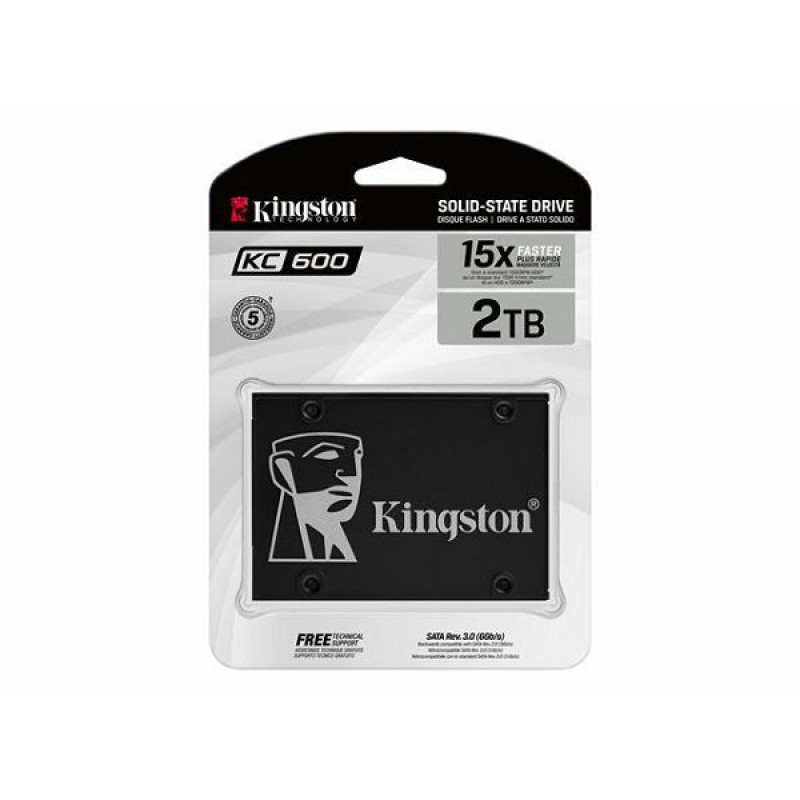 Kingston SSD KC600, 2TB, R550/W520, 7mm, 2.5inch