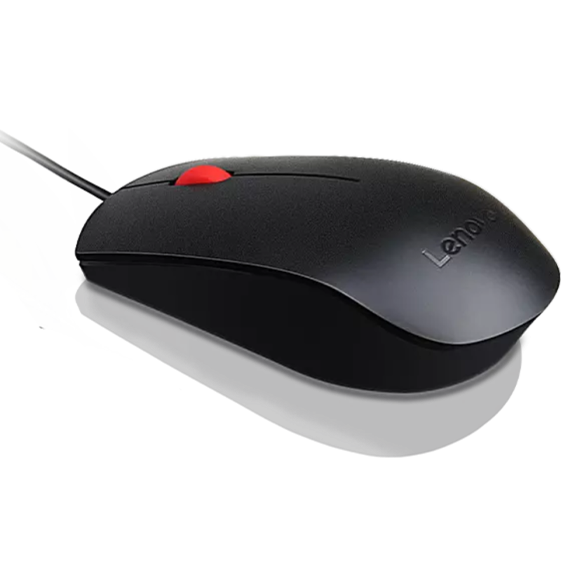 Lenovo Essential, žični optički miš, crni
