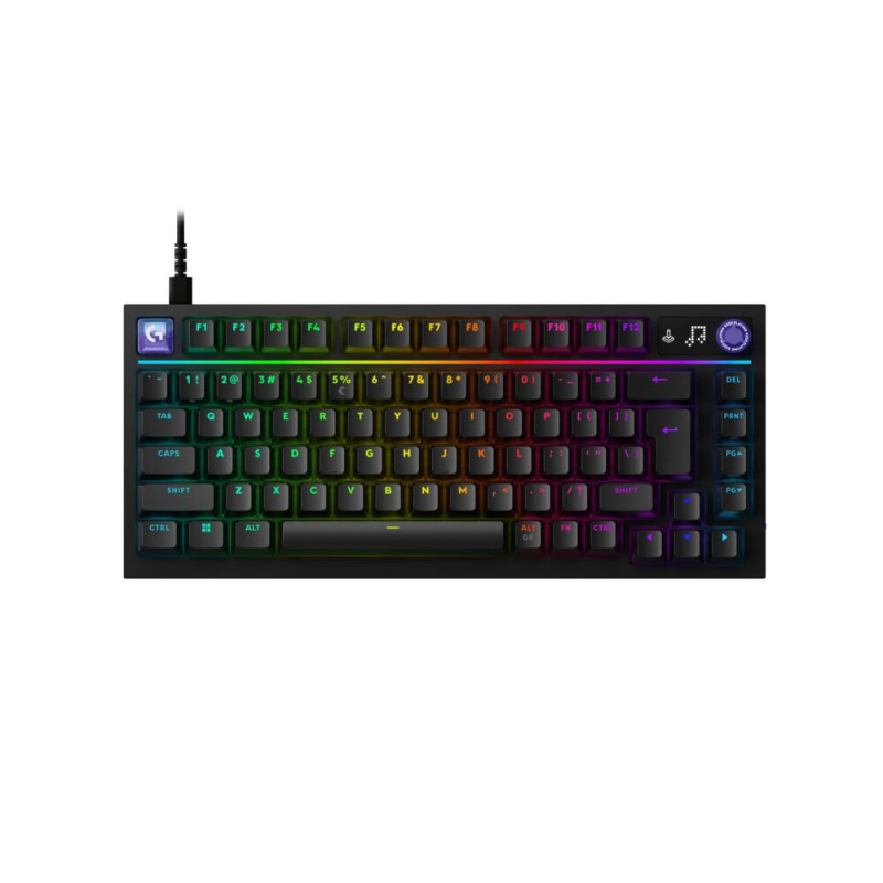 Logitech G316 X 75, žičana mehanička gaming tipkovnica, taktilni prekidači, RGB, crna