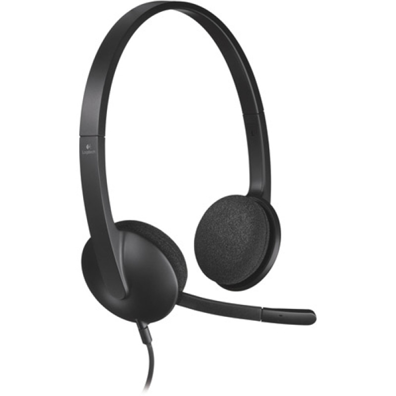 Logitech H340, žičane slušalice s mikrofonom, NC, USB, crne