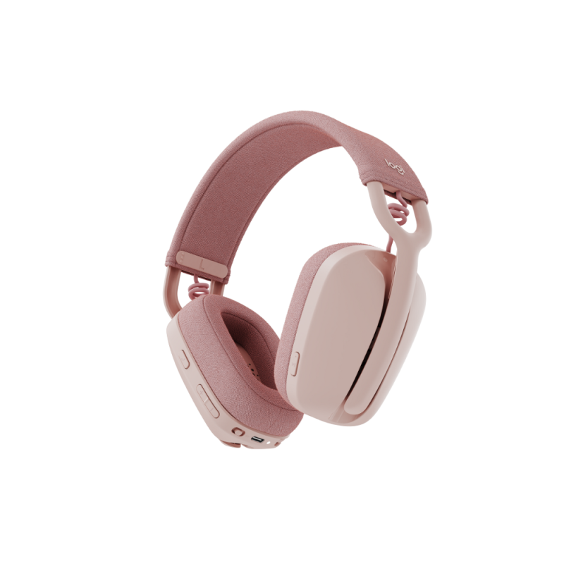 Logitech Zone Vibe 100, bežične slušalice s mikrofonom, BT, roze