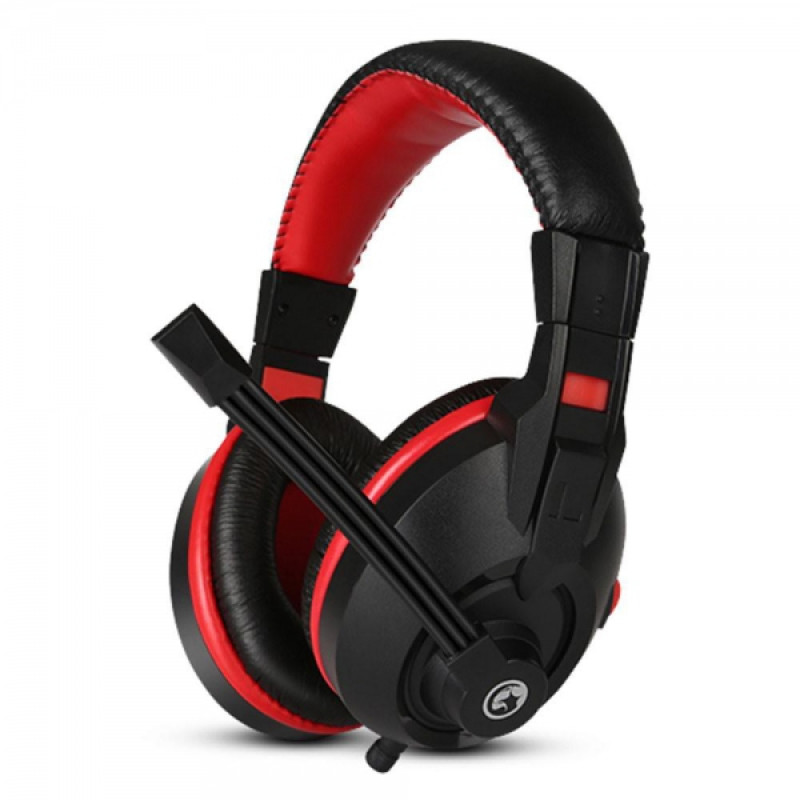 Marvo H8321S, žičane slušalice s mikrofonom, gaming, crno-crvene