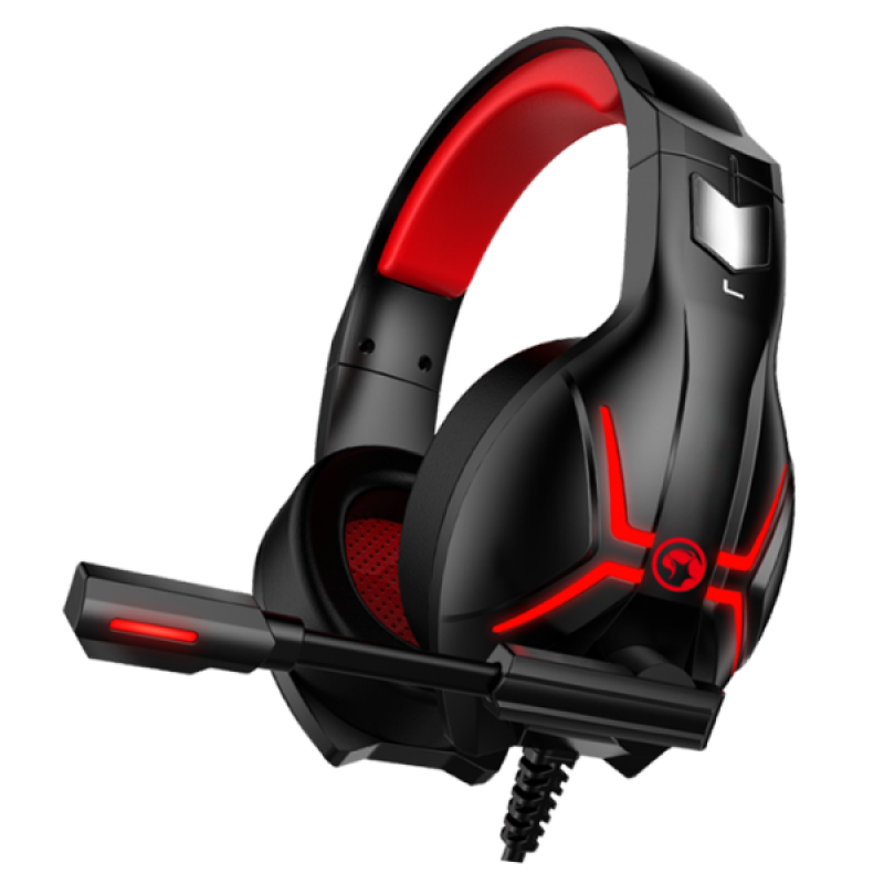 Marvo HG8928, žičane slušalice s mikrofonom, gaming, crno-crvene
