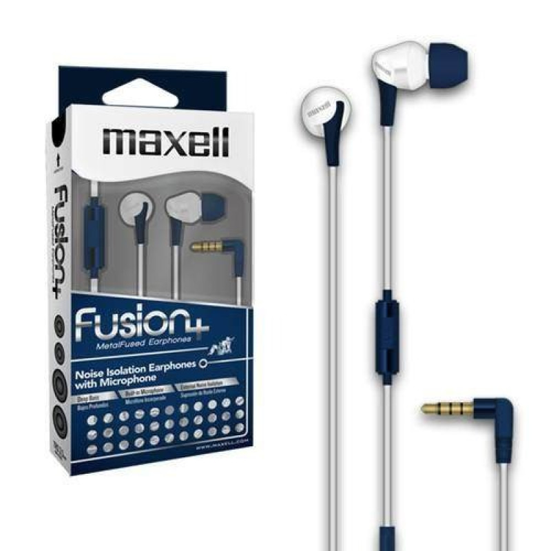 Maxell Fusion, slušalice s mikrofonom, plavo-bijele