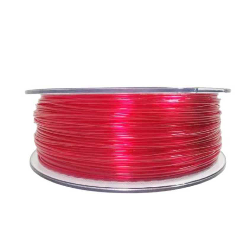 MRMS filament za 3D printer, PET-G, 1.75mm, 1kg, transparent crveni
