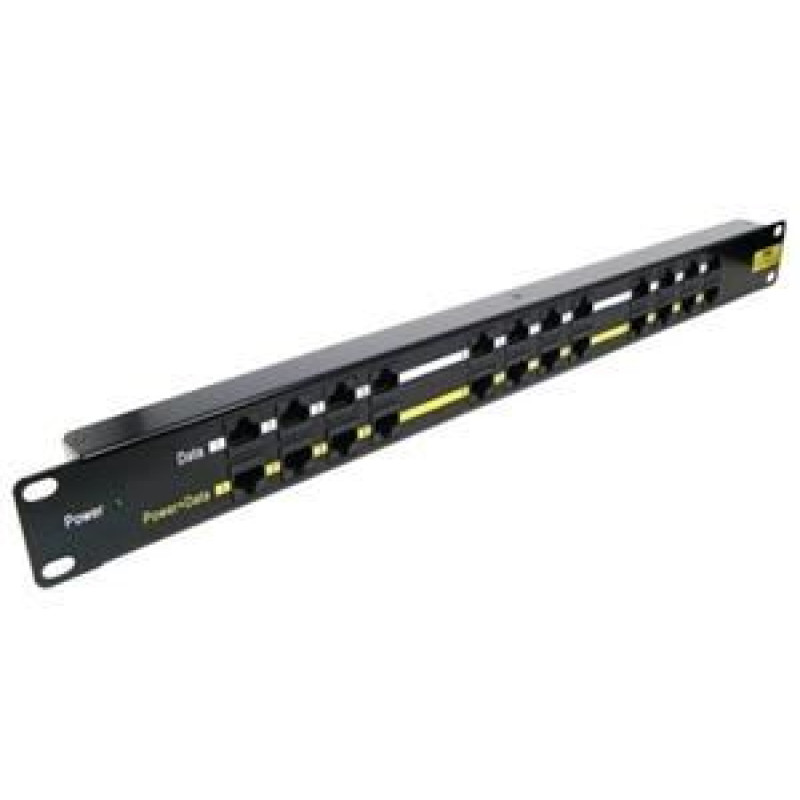 MaxLink POE-PAN12, PoE injektor panel, 100Mbps, 12-port passive POE, shielded, rack