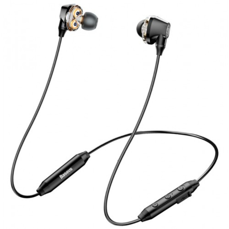 Baseus NGS10-01, bežične slušalice s mikrofnom, BT, crne