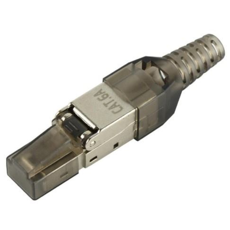 NaviaTec PLUG-224, CAT6A STP Toolless Modular Plug with Strain relief