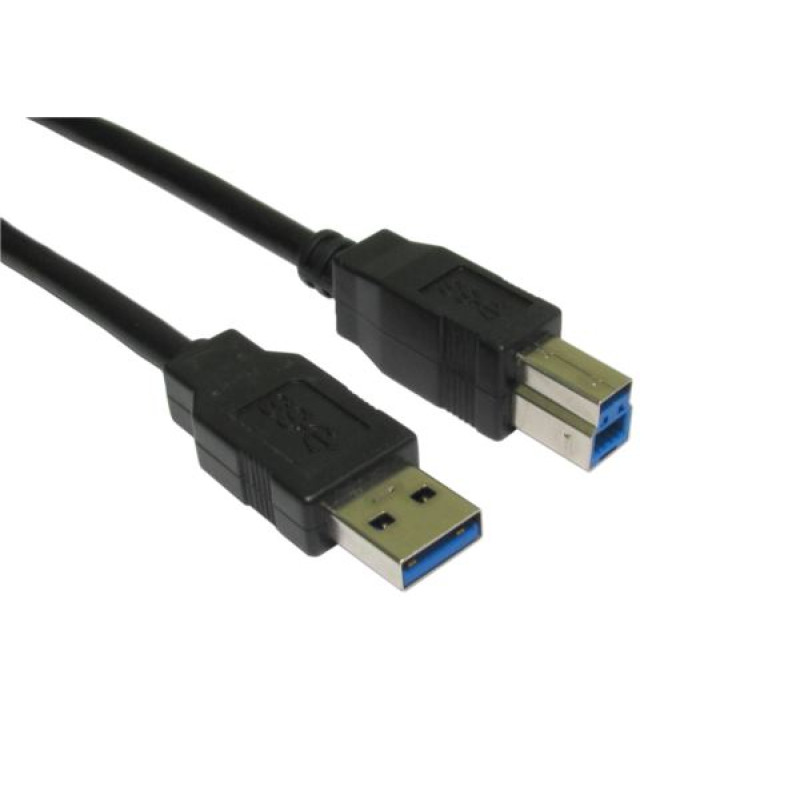 NaviaTec USB-A / USB-B kabel, 1,8m, crni