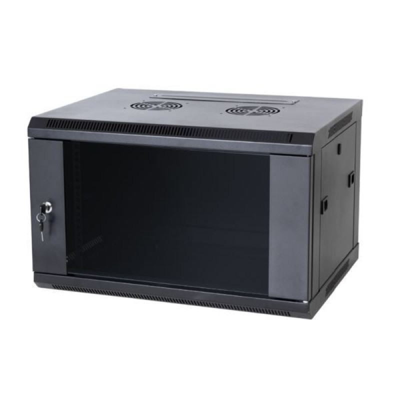 NaviaTec QA-66B, zidni mrežni ormar 12U, 600x600mm, crni, rastavljeni