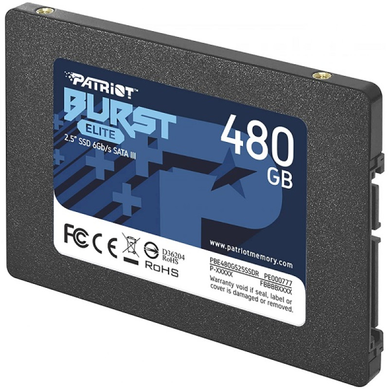 Patriot SSD Burst Elite, 480GB, R450/W320, 7mm, 2.5inch