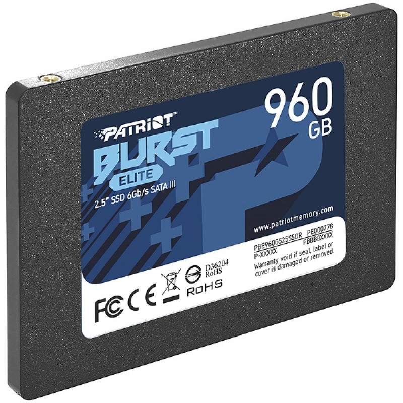 Patriot SSD Burst Elite, 960GB, R450/W320, 7mm, 2.5inch