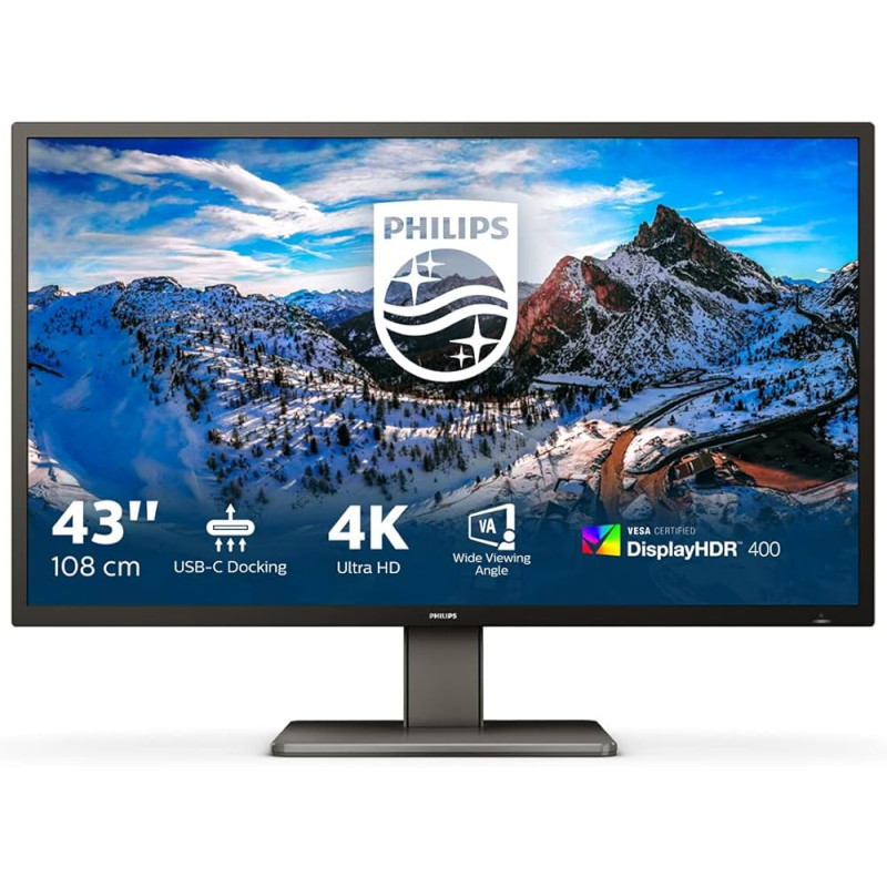 Philips 439P1, 42.51inch, VA, UHD 4K, DP, HDMI, USB-C, 60Hz