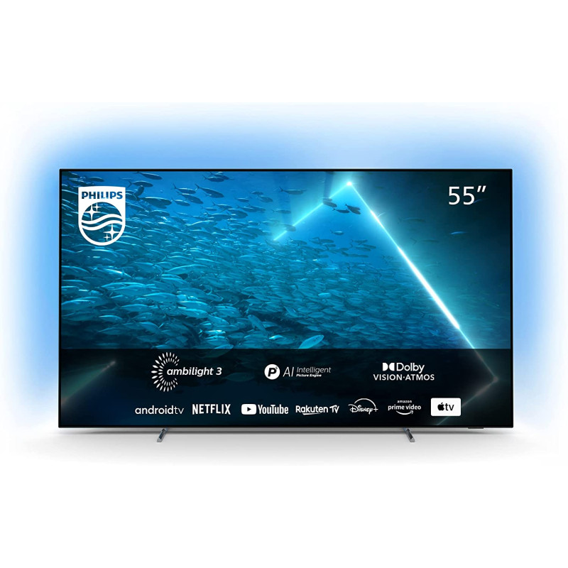 Philips 55OLED707, 139cm ( 55inch ), UHD, 4K, DVB-T2/C/S2, Android, Ambilight, WiFi