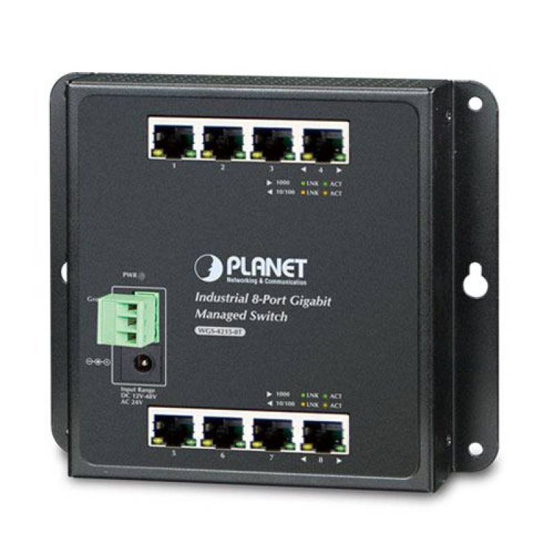 Planet Industrial WGS-4215-8T, upravljivi switch, 8-Port, gigabit